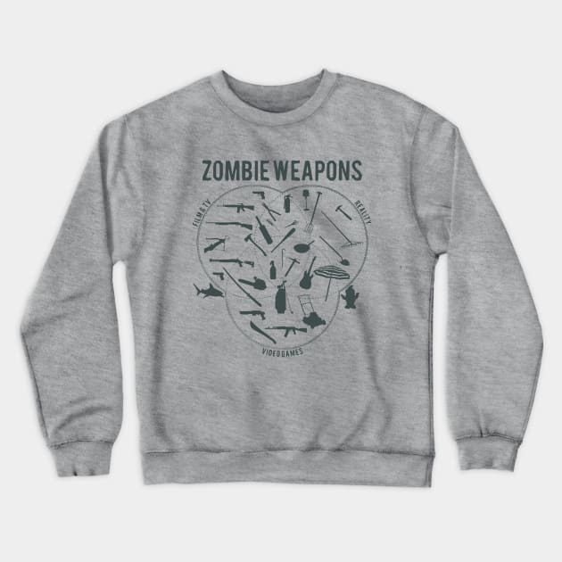 Zombie weapons Crewneck Sweatshirt by puppaluppa